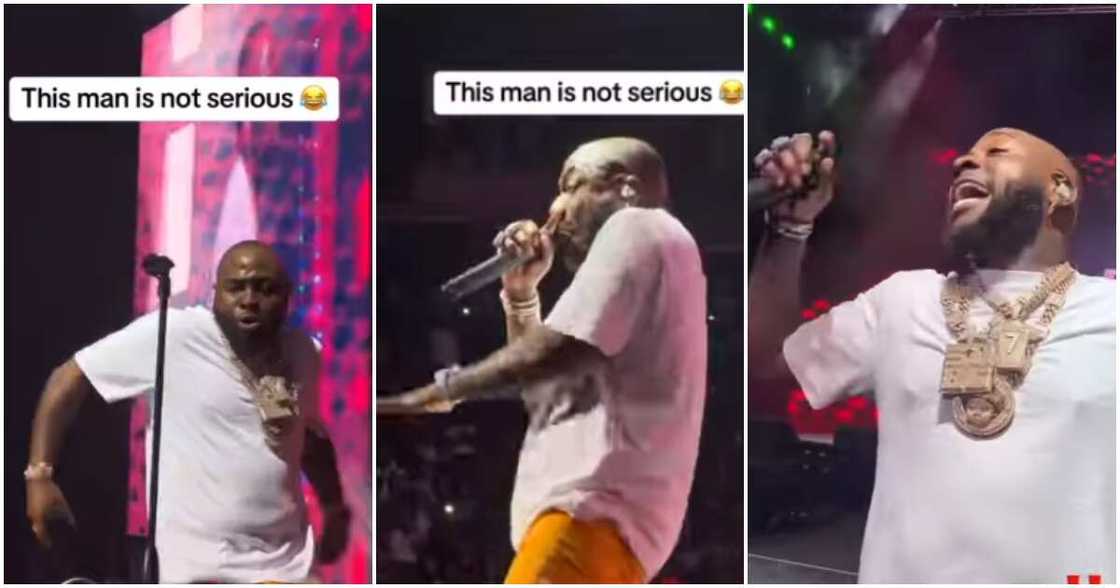 Davido brags about bedroom skills on stage amid side chick pregnancy drama. Davido brags about bedroom skills on stage amid side chick pregnancy drama.