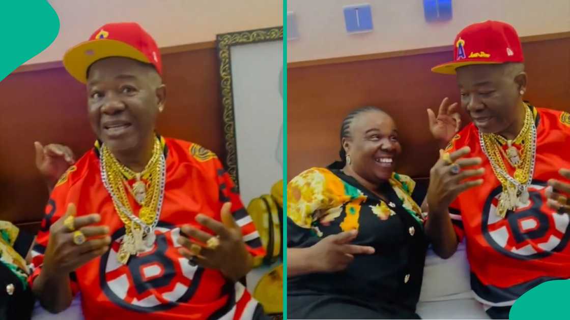 Chiwetalu Agu and his wife imitate Pablo and Pablet.