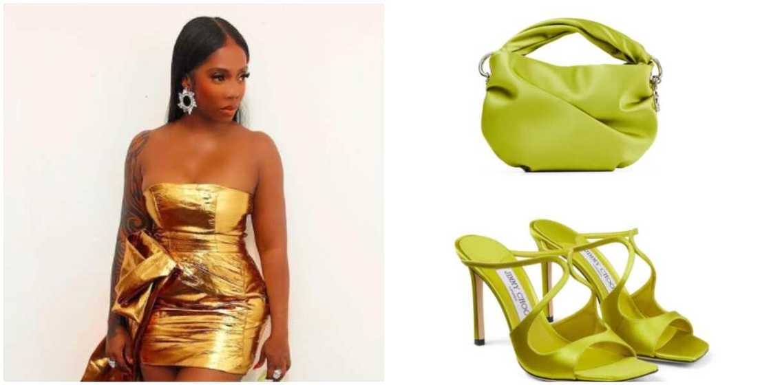 Photos of singer Tiwa Savage and the items she rocked recently. Photos of singer Tiwa Savage and the items she rocked recently.
