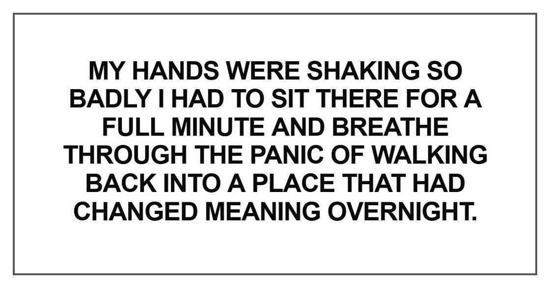 My hands were shaking so badly My hands were shaking so badly