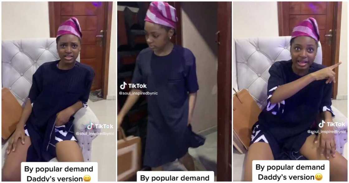 Nigerian girl, girl acts like her dad, girl acts like her mum, acting skills Nigerian girl, girl acts like her dad, girl acts like her mum, acting skills