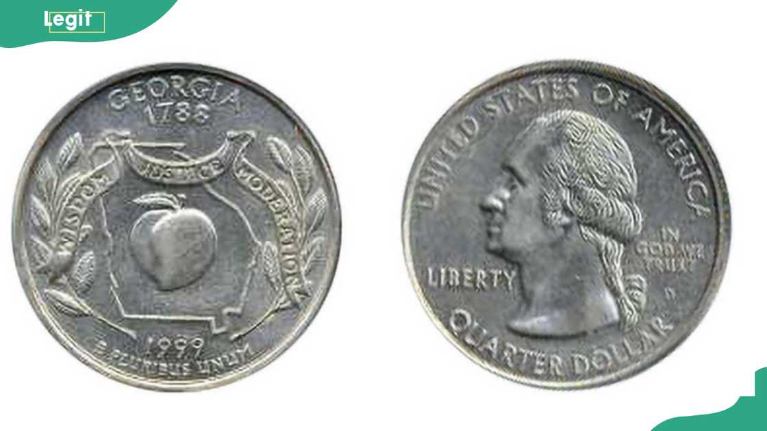 1999-D Georgia Quarter with Rotated Reverse 1999-D Georgia Quarter with Rotated Reverse