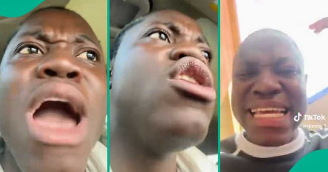 FUNAAB student in pain after a lecturer threw away his earrings. FUNAAB student in pain after a lecturer threw away his earrings.