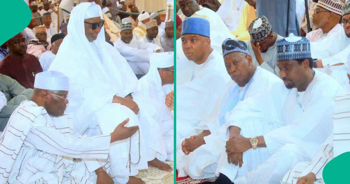 Atiku, Ganduje da Saraki sun hadu a wurin daurin aure