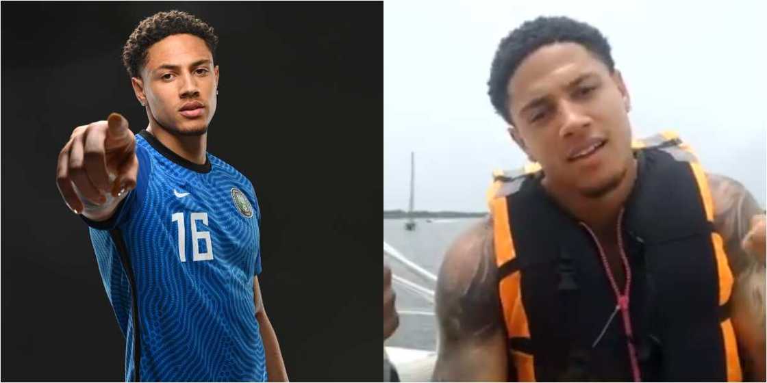 German-born Super Eagles star sings Davido's hit song after hard-earned win over Benin German-born Super Eagles star sings Davido's hit song after hard-earned win over Benin