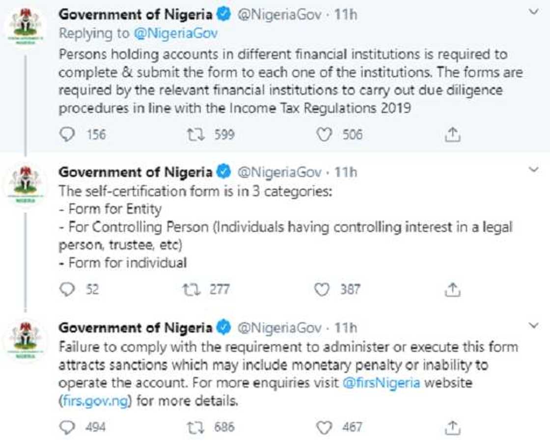 FG tells bank account holders to complete and submit self-certification forms FG tells bank account holders to complete and submit self-certification forms