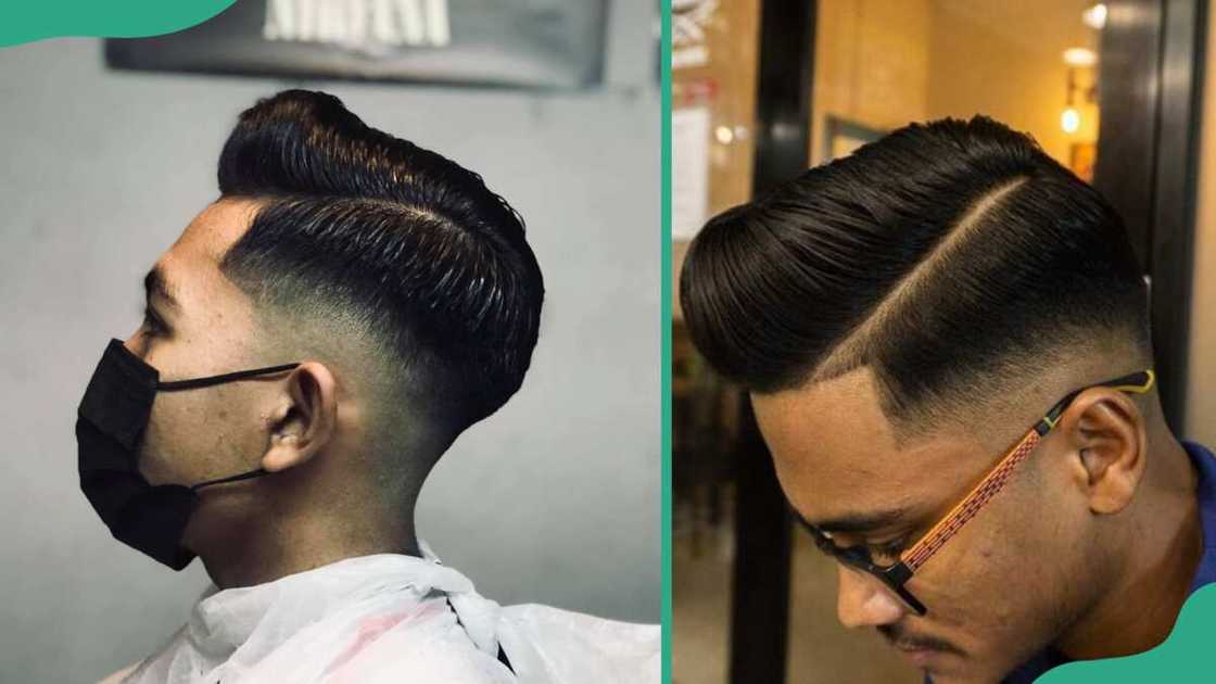 Pompadour haircut