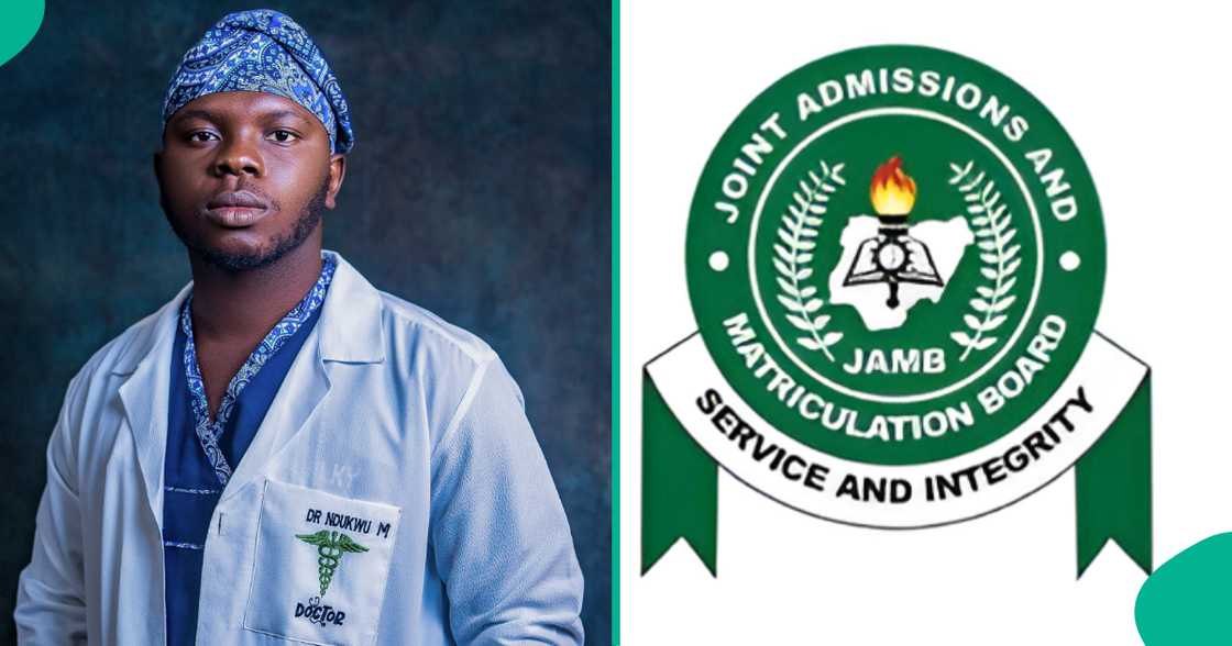 A medical doctor shared the new 2025 JAMB result of his younger brother, who initially scored 184.