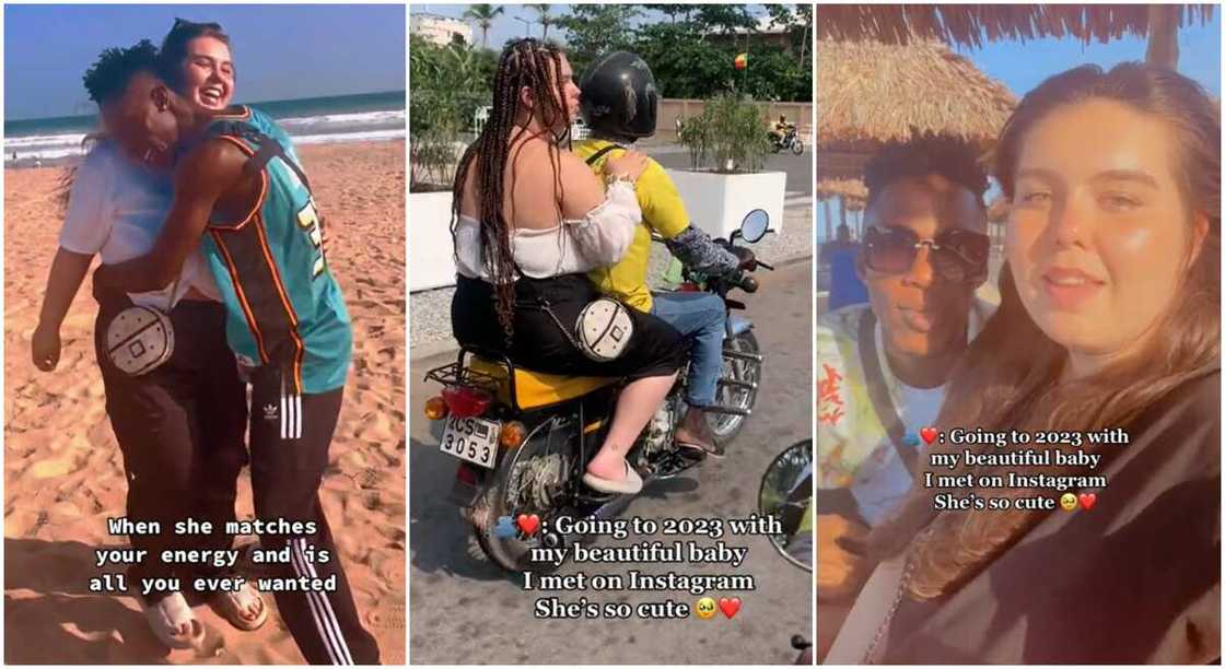 Photos of a man and his Oyinbo lover.