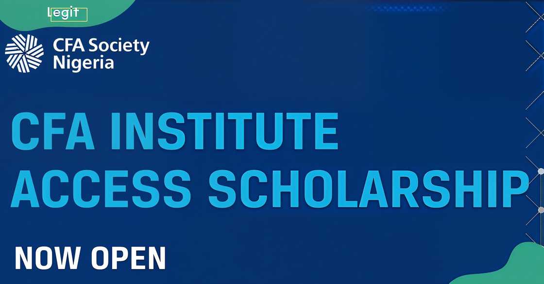 A promotional poster announcing that the CFA Institute Access Scholarship is now open. A promotional poster announcing that the CFA Institute Access Scholarship is now open.