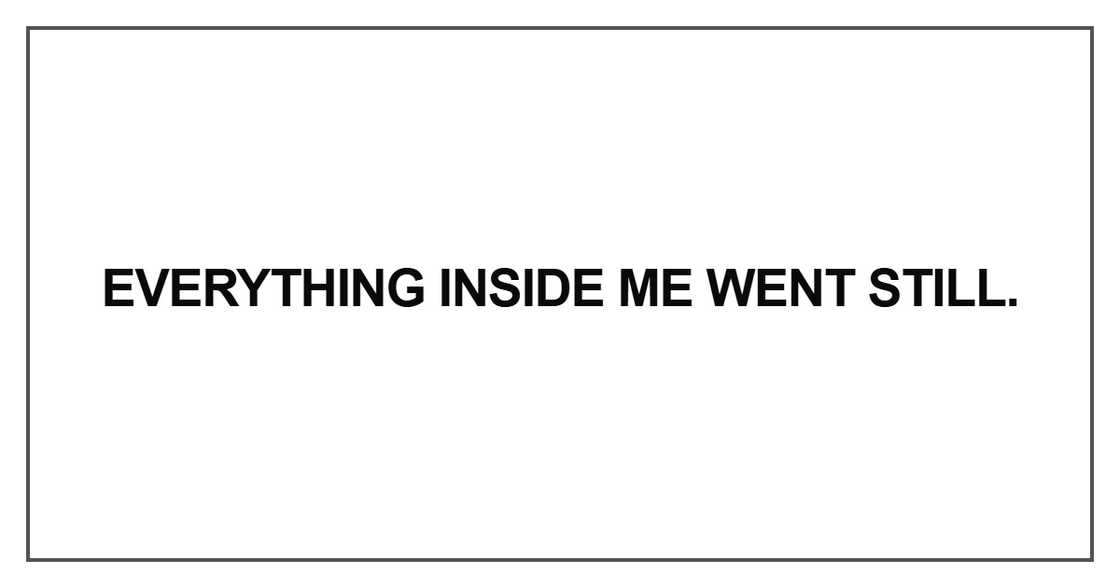 Everything inside me went still