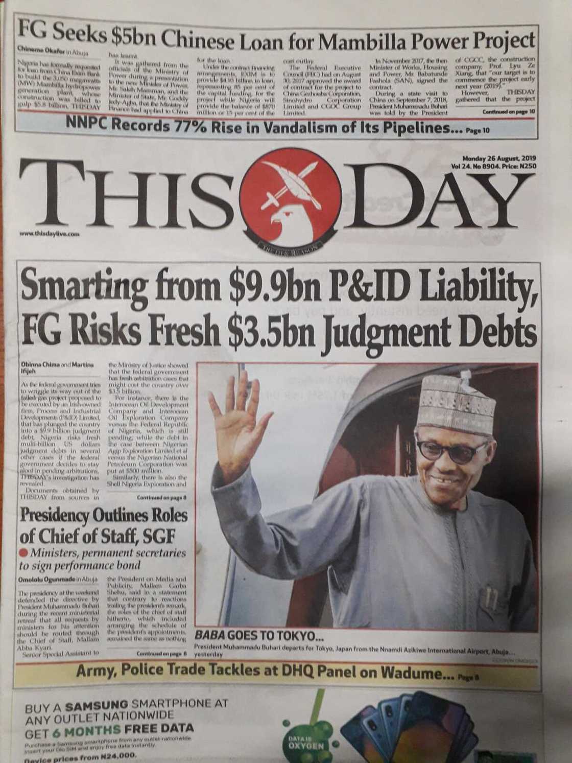 Newspapers review for Monday, August 26: OBJ, Soyinka intervene in Yoruba leadership crisis Newspapers review for Monday, August 26: OBJ, Soyinka intervene in Yoruba leadership crisis