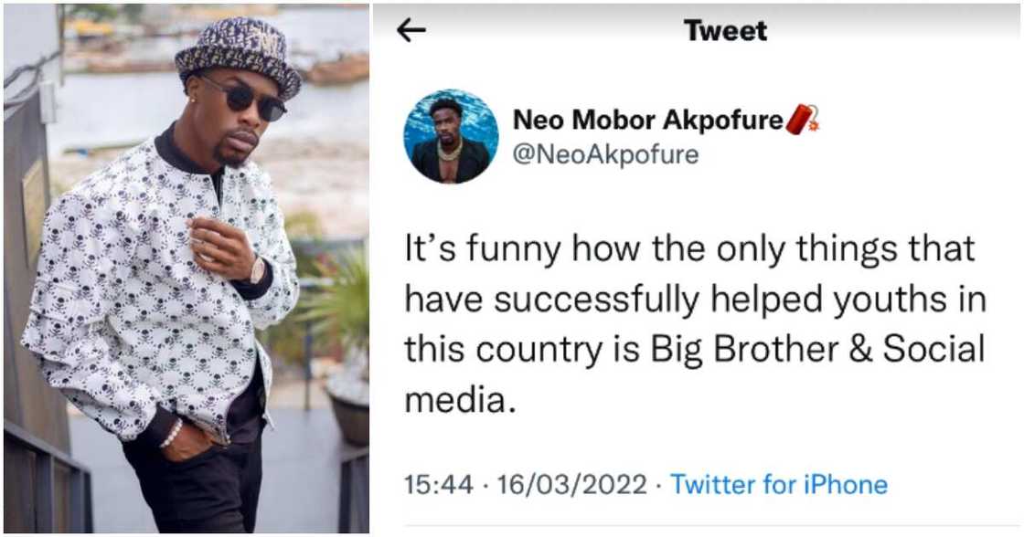 BBN star Neo Akpofure BBN star Neo Akpofure
