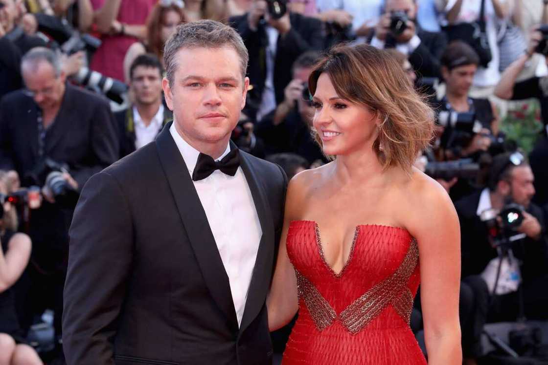 Matt Damon and wife Matt Damon and wife