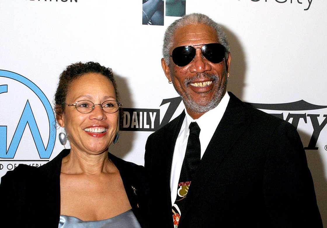 Myrna Colley-Lee and Morgan Freeman at Regent Beverly Wilshire