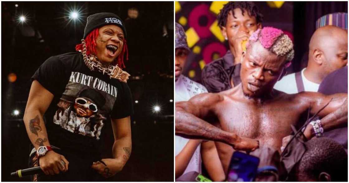 Photos of American rapper Trippie Redd and Portable Photos of American rapper Trippie Redd and Portable