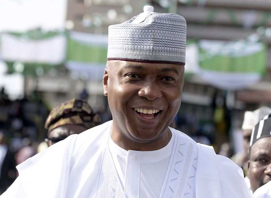 Senator Bukola Saraki in Abuja