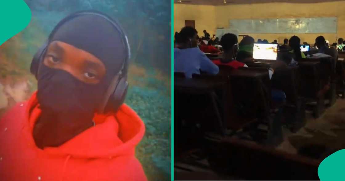 Student of UNIBEN recorded playing Call of Duty game with laptop at night class