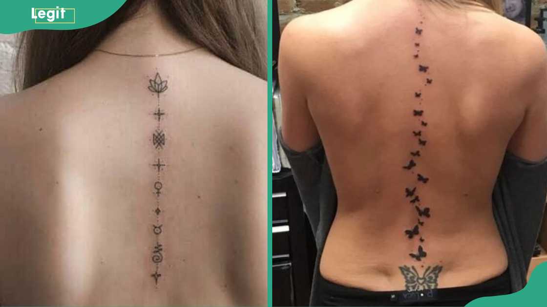 Simple spine tattoo