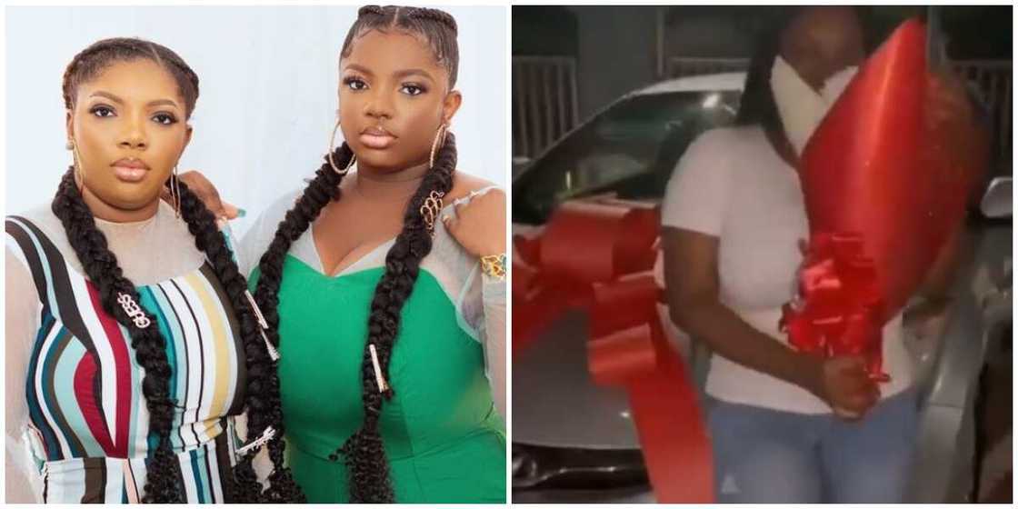 BBNaija star Dorathy surprises lookalike sister with a car for her birthday, fans react BBNaija star Dorathy surprises lookalike sister with a car for her birthday, fans react