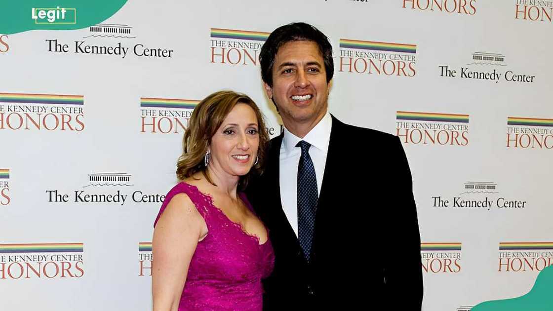 Ray Romano and his wife, Anna (R) during a dinner for Kennedy honorees