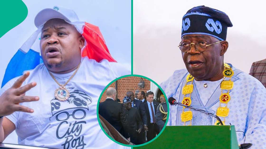 Cubana Chiefpriest shares video from the UK amid Tinubu's state visit.