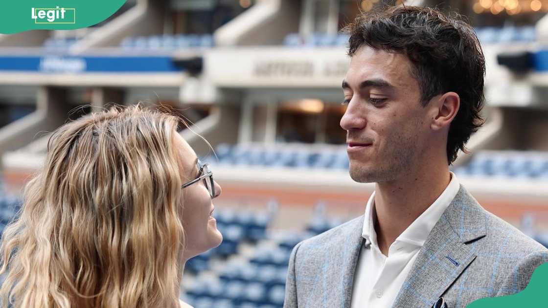 Jaz Elle Agassi with her boyfriend Parker in a sport event Jaz Elle Agassi with her boyfriend Parker in a sport event