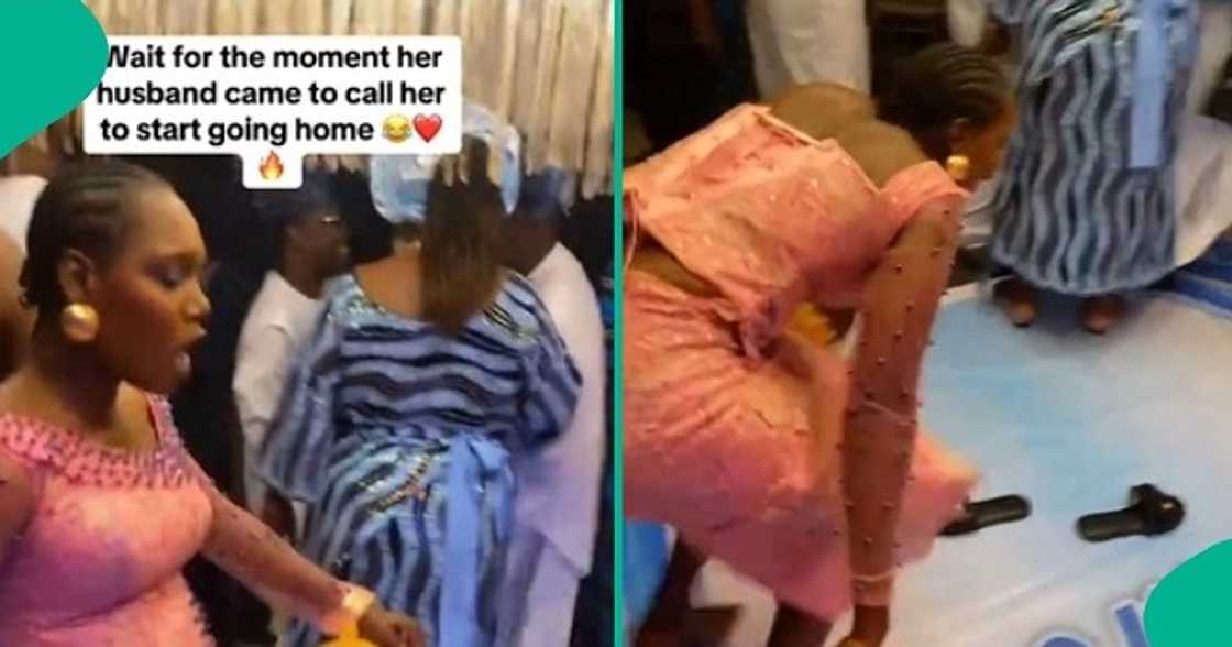 Man storms stage to send wife out after watching her dance style. Man storms stage to send wife out after watching her dance style.