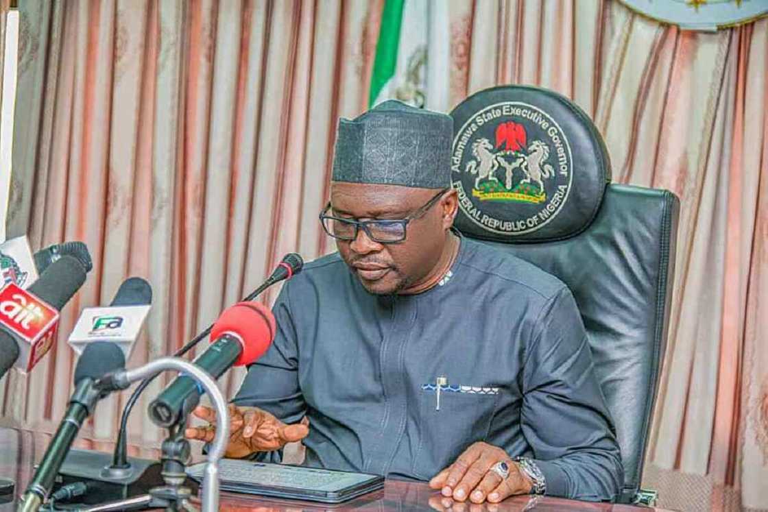 Governor Fintiri says he would remain in PDP. Governor Fintiri says he would remain in PDP.