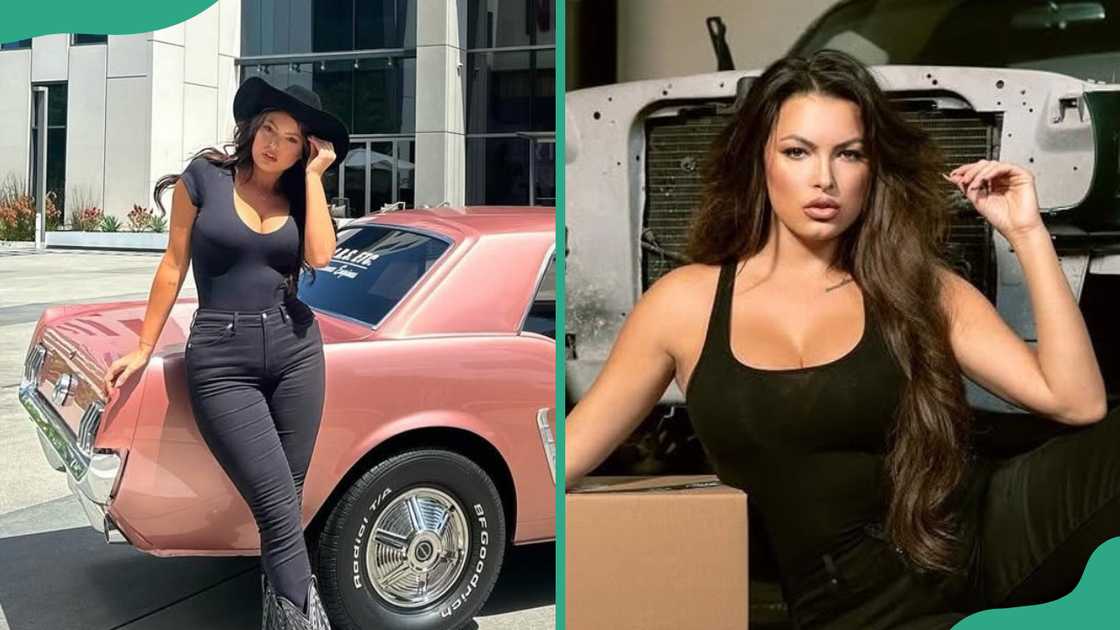 Constance Nunes poses for different photos