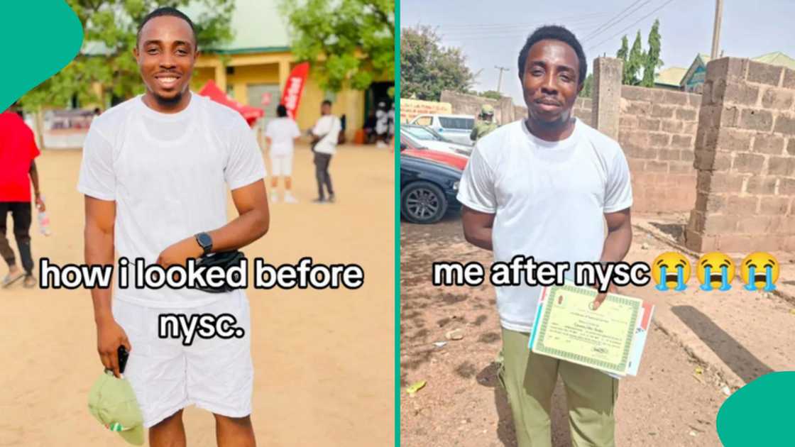 Man shares what he looks like after NYSC.