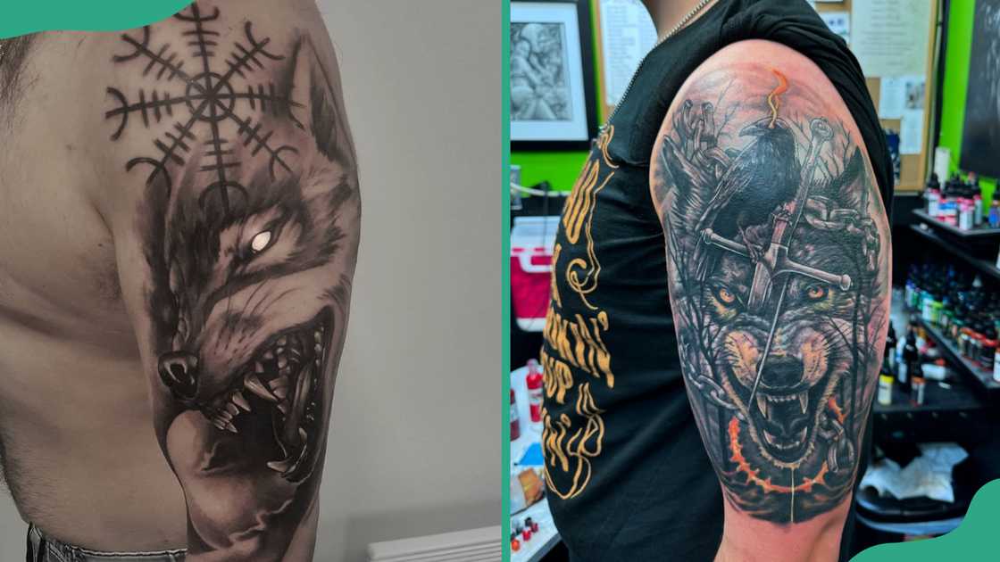 Shoulder Fenrir tattoo