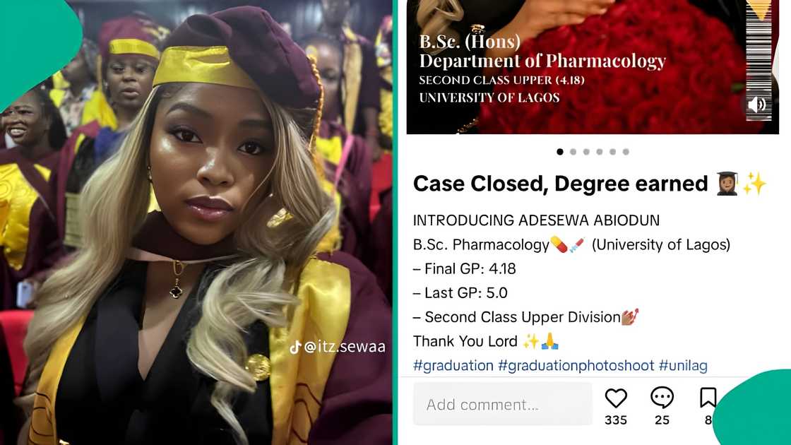 Lady who struggled in 100L and 200L celebrates graduation from UNILAG