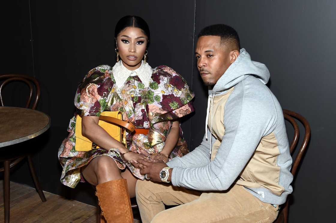 Nicki Minaj and Kenneth Petty attend the Marc Jacobs Fall 2020 runway show