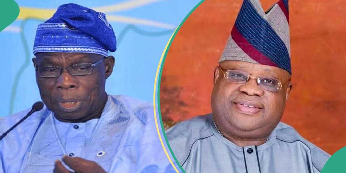 Adeleke and Obasanjo in dance-off at Lagos wedding