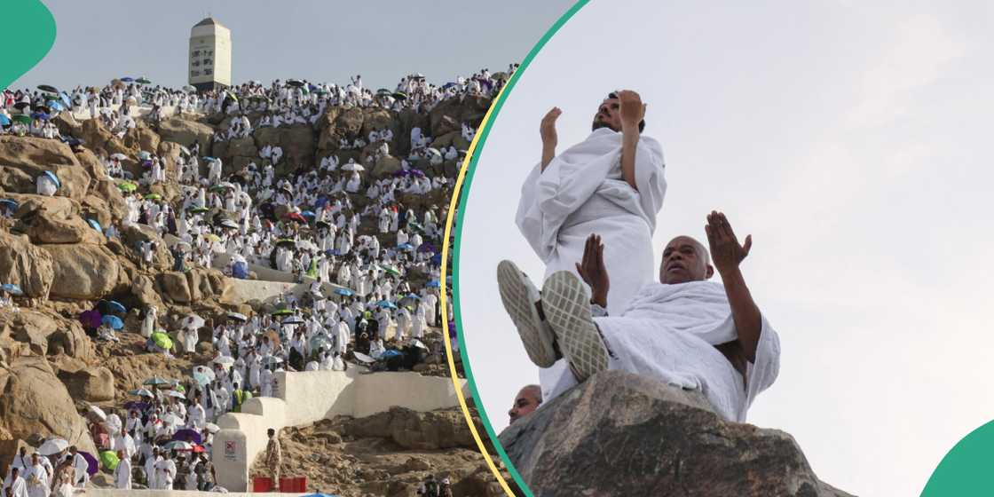 Muslim pilgrims defy heat wave, storm Mount Arafat in Saudi Arabia Muslim pilgrims defy heat wave, storm Mount Arafat in Saudi Arabia
