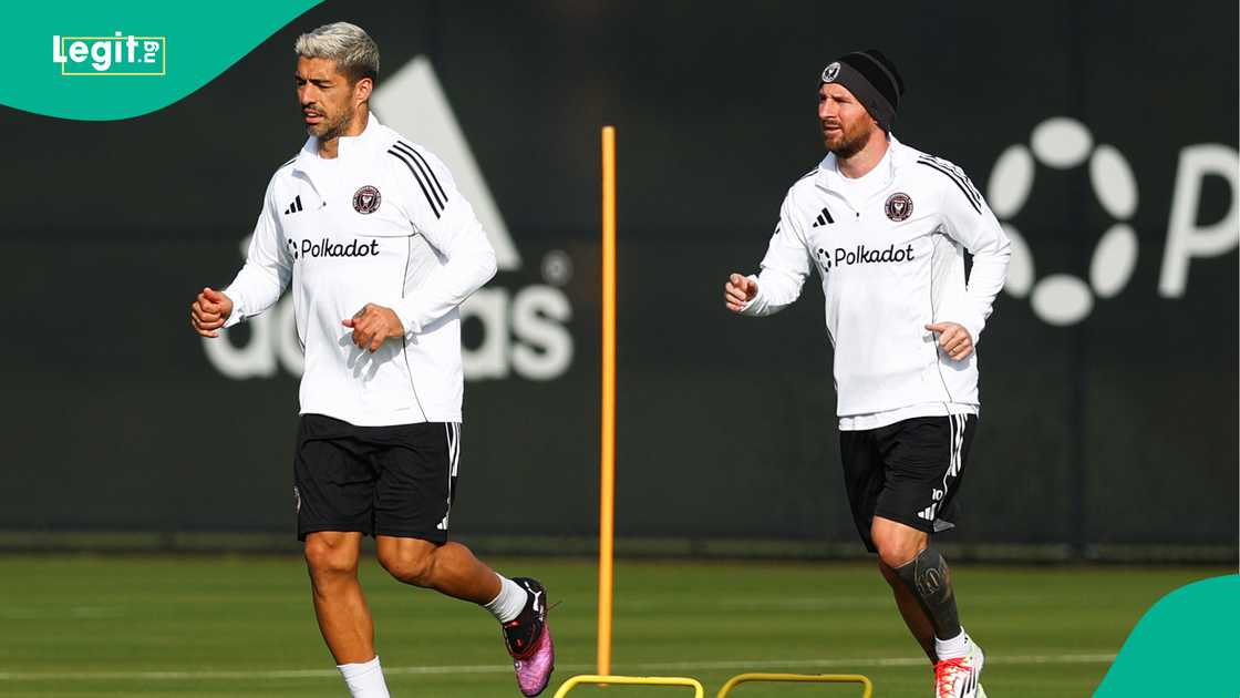 Luis Suarez, Lionel Messi, Inter Miami, Florida Blue Training Centre, Fort Lauderdale, Miami, Florida, USA.