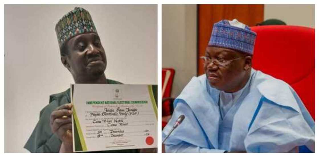 Swear me in as senator now, PDP Lawmaker tells Senate President Lawan Swear me in as senator now, PDP Lawmaker tells Senate President Lawan