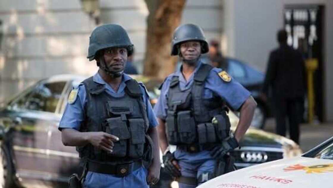 South African policemen South African policemen