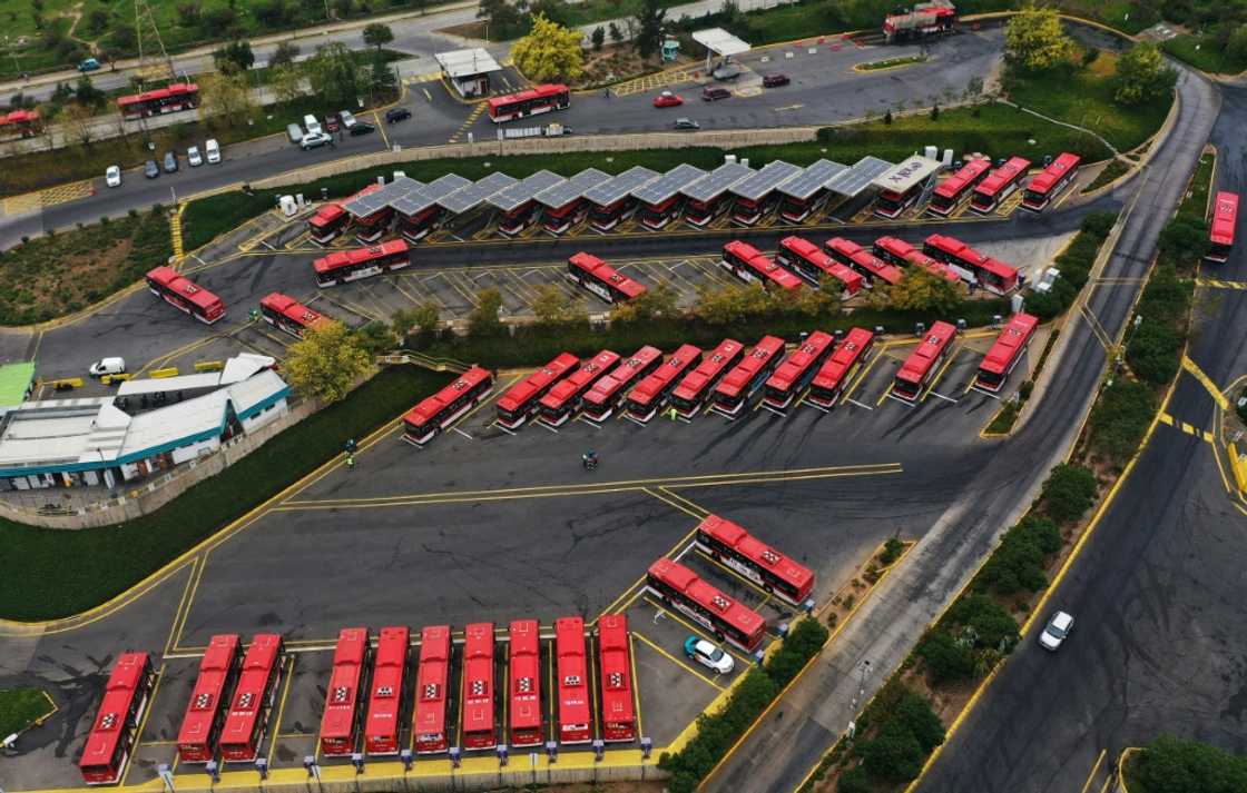 More than 2,000 Chinese electric buses operate in the Chilean capital, Santiago More than 2,000 Chinese electric buses operate in the Chilean capital, Santiago