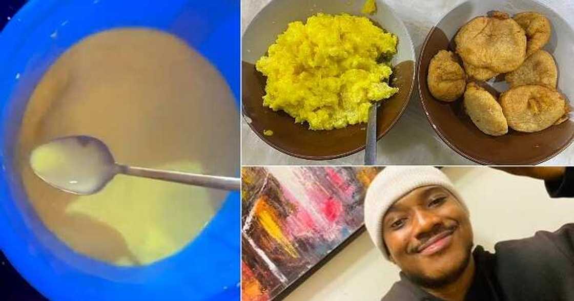 Man fails his 1st attempt at making custard Man fails his 1st attempt at making custard