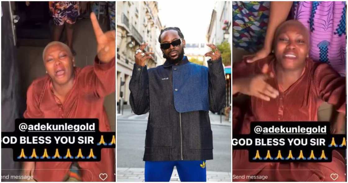 Photos of Adekunle Gold and Hair vendor woman Photos of Adekunle Gold and Hair vendor woman