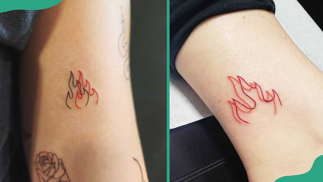 Simple twin flame tattoos