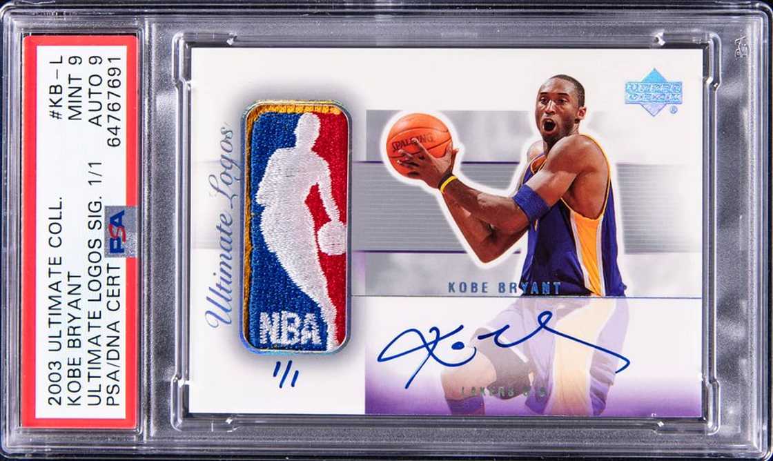2003-04 Upper Deck Ultimate Collection Ultimate Logos Signature Kobe Bryant 2003-04 Upper Deck Ultimate Collection Ultimate Logos Signature Kobe Bryant