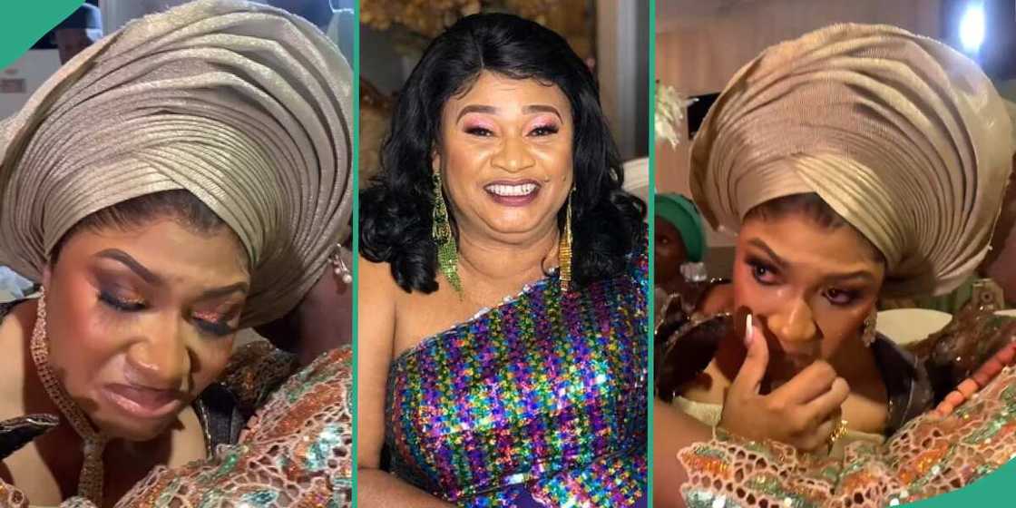 Late actress Rachel Oniga's daughter sheds tears on her wedding day. Late actress Rachel Oniga's daughter sheds tears on her wedding day.