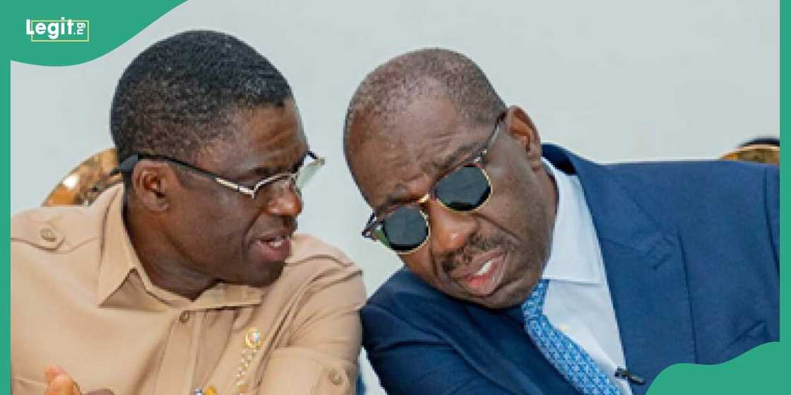 Edo Dep Gov, Philip Shaibu, Godwin Obaseki Edo Dep Gov, Philip Shaibu, Godwin Obaseki