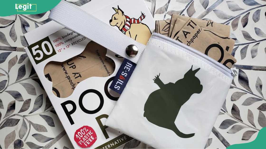 A package showing Pooch Paper's products