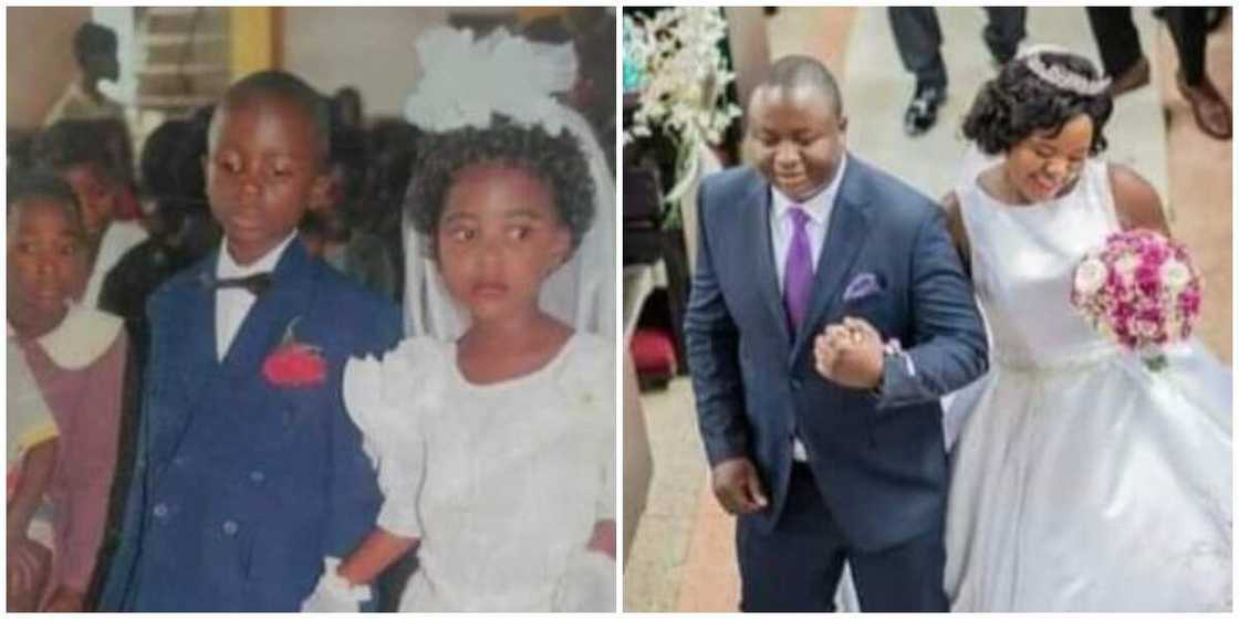 Man marries his primary 2 female friend, their photos cause stir on social media Man marries his primary 2 female friend, their photos cause stir on social media