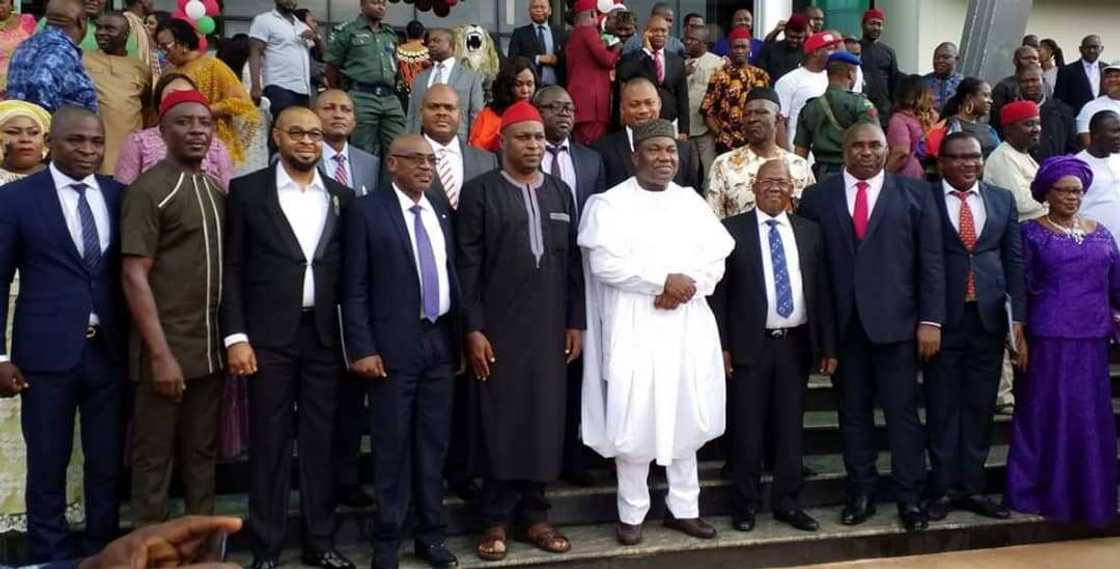 Gov Ugwuanyi swears in commissioners, advisers, retains Uzor as chief of staff Gov Ugwuanyi swears in commissioners, advisers, retains Uzor as chief of staff