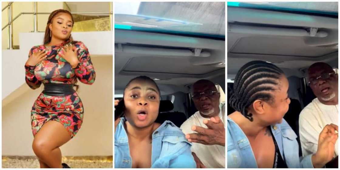 Bimbo Ademoye pranks dad Bimbo Ademoye pranks dad